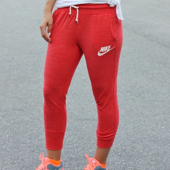 nike vintage joggers red 